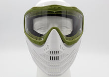 Load image into Gallery viewer, Olive Green and White JT Flex 8 Paintball Mask