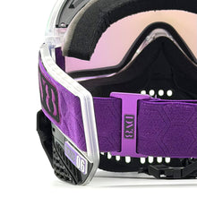 Load image into Gallery viewer, DV8 Custom Clear and Black Proflex: Numbered Jewel - Purple - Full Goggle Build