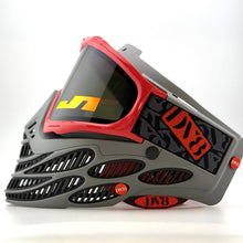 Load image into Gallery viewer, DV8 Custom Battleship Gray Flex 8: Red and Gray - Full Goggle Build