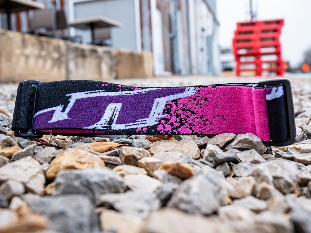 custom goggle straps JT Racing Purple Woven Limited Edition Goggle Strap