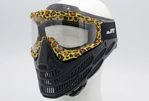 Leopard Print and Black JT Flex 8 Paintball Mask