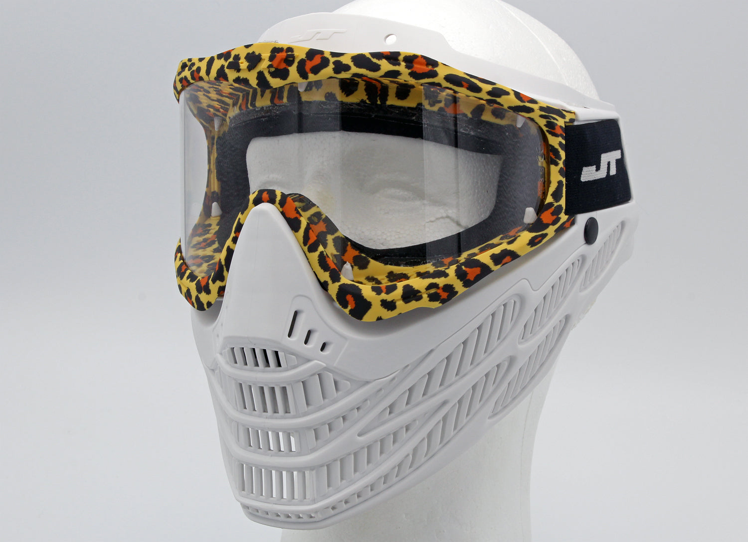 Leopard Print and White JT Flex 8 Paintball Mask – Paintball Retro