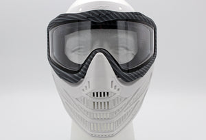 Carbon Fiber and White JT Flex 8 Paintball Mask