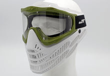 Load image into Gallery viewer, Olive Green and White JT Flex 8 Paintball Mask
