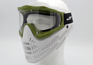 Olive Green and White JT Flex 8 Paintball Mask