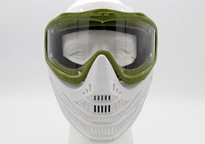 Olive Green and White JT Flex 8 Paintball Mask