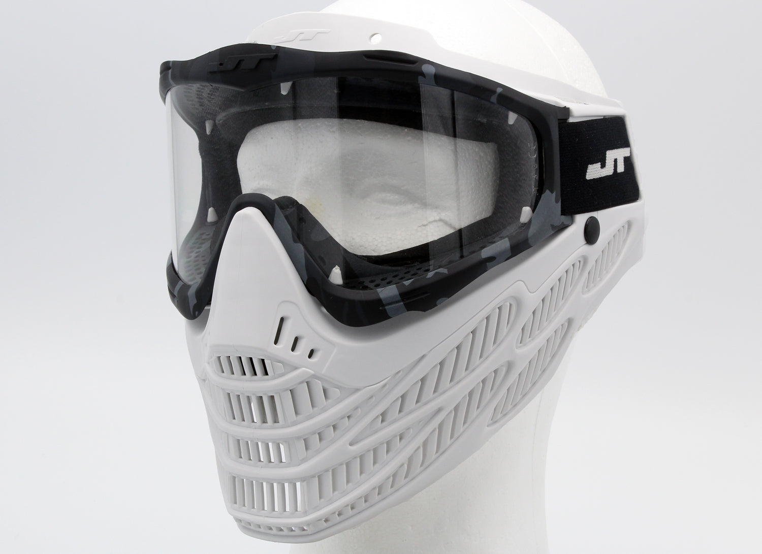 Dark Camo and White JT Flex 8 Paintball Mask – Paintball Retro