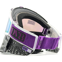 Load image into Gallery viewer, DV8 Custom Clear and Black Proflex: Numbered Jewel - Purple - Full Goggle Build

