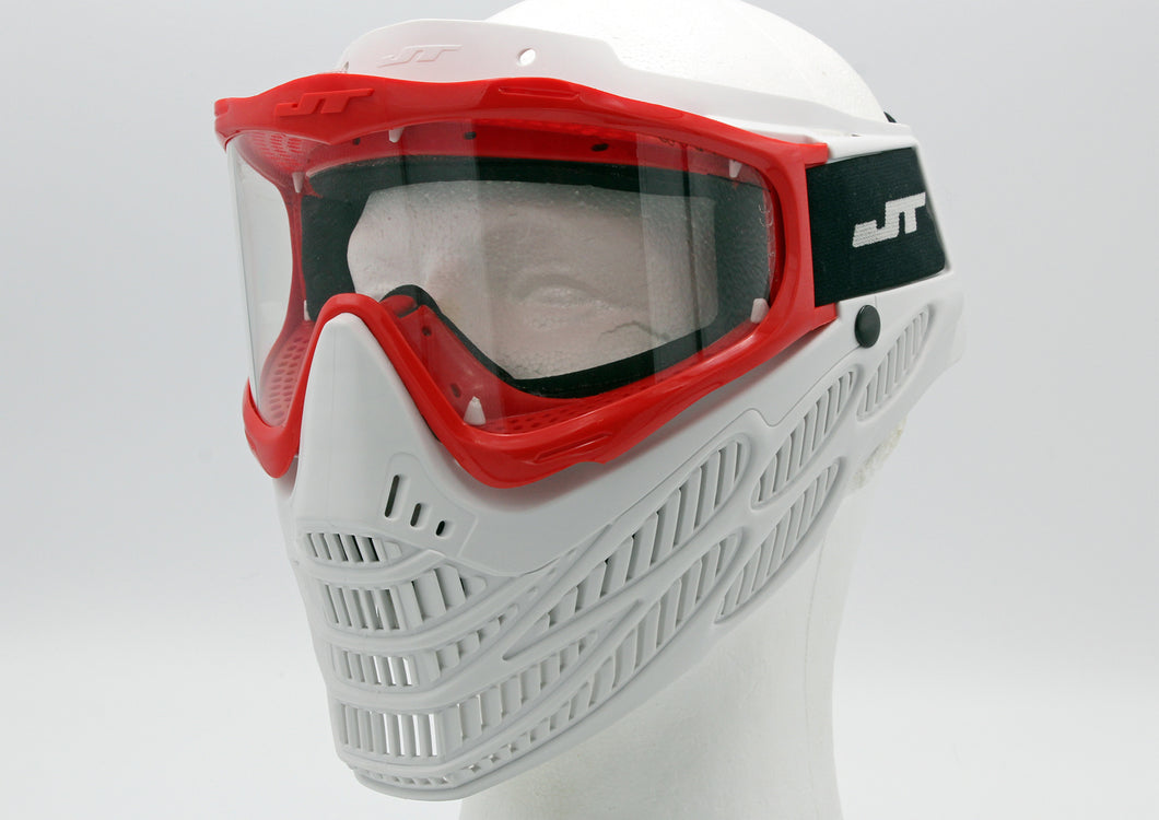 Red and White JT Flex 8 Paintball Mask