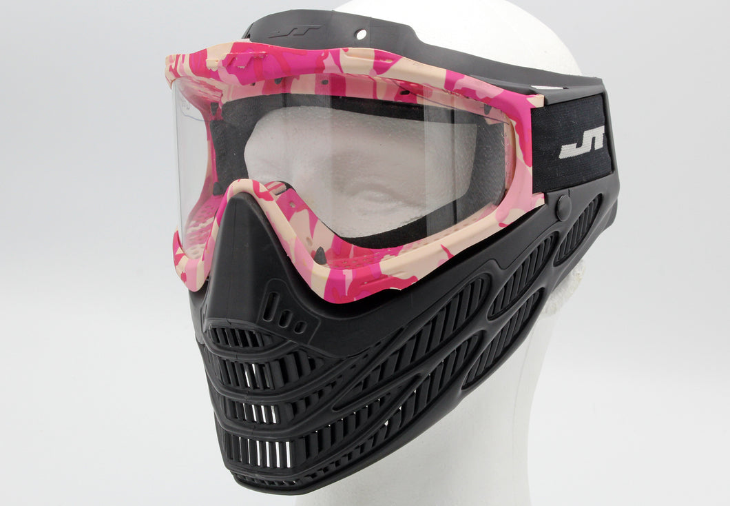 Pink Camo and Black JT Flex 8 Paintball Mask