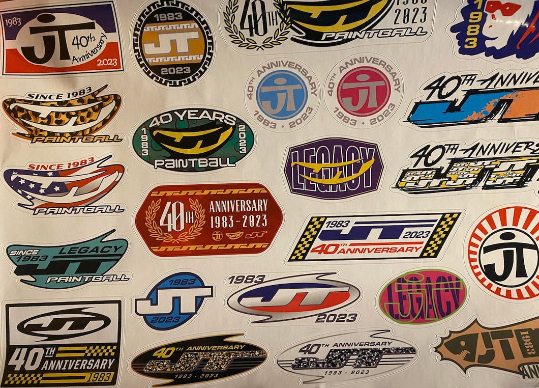 JT 40th Anniversary Sticker Sheets (2)