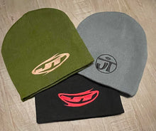 Load image into Gallery viewer, New Cuffless JT Black Beanie with Embroidered logo - new colors and logos
