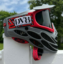 Load image into Gallery viewer, DV8 Custom Battleship Gray Flex 8: Red and Gray - Full Goggle Build
