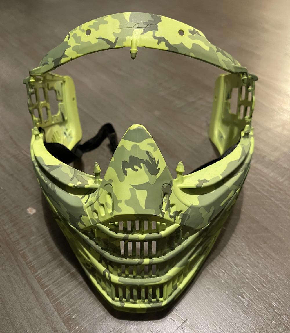 Lemon Lime Camo Dyed JT Flex 8 Facemask Paintball Retro