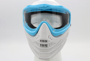 Carolina Blue and White JT Flex 8 Paintball Mask