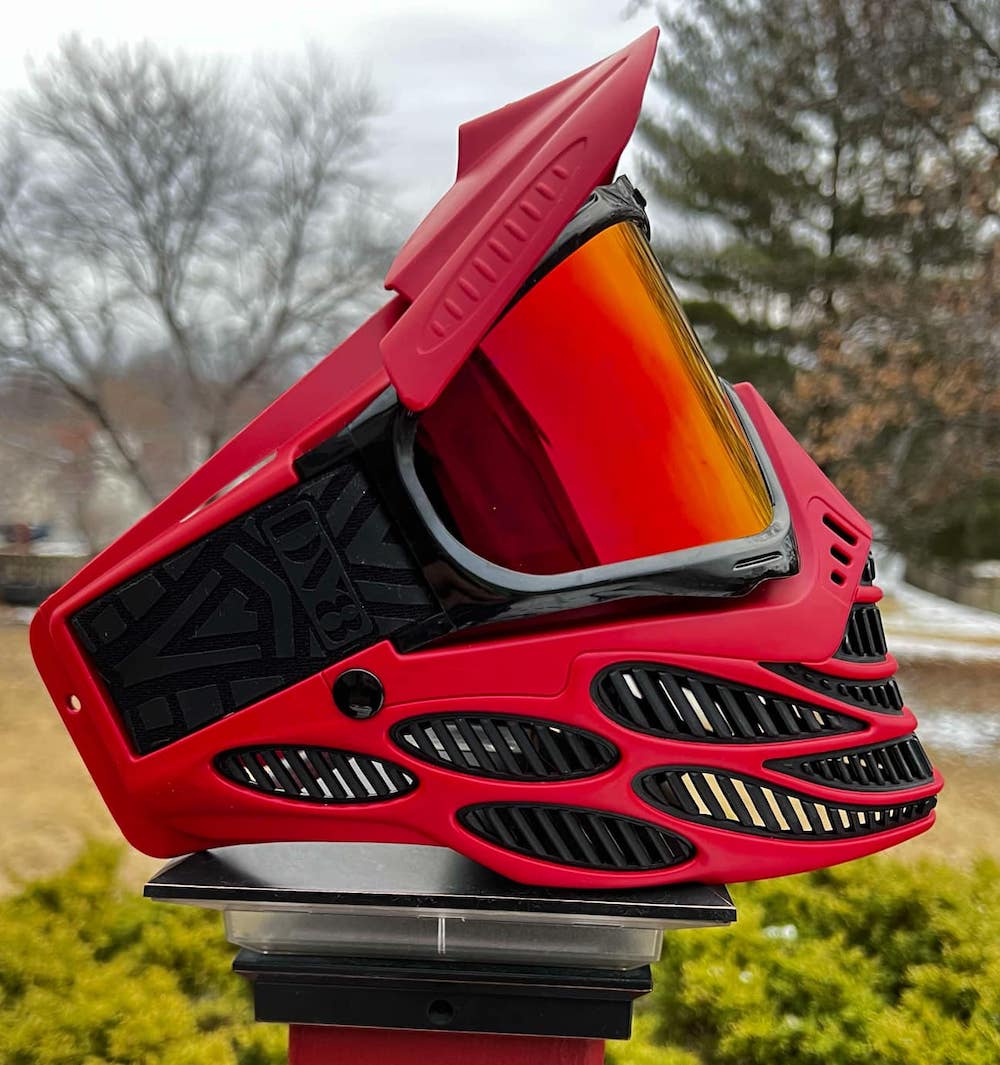 Reverse Blood Red JT Flex 8 with black frame – Paintball Retro