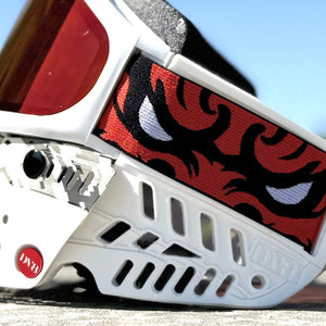 DV8 White / Red Dragon Eyes Custom Proflex - Full Goggle Build on