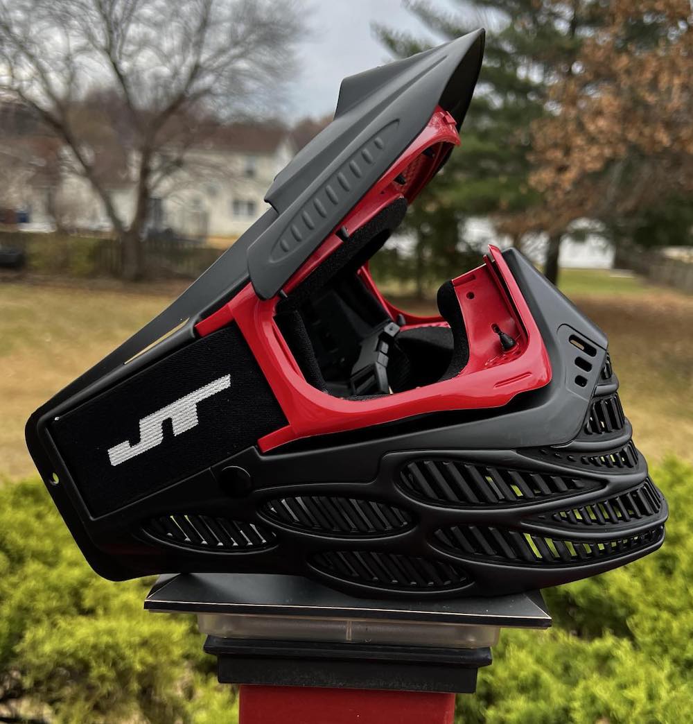 Blood Red and Black JT Flex 8 Paintball Mask