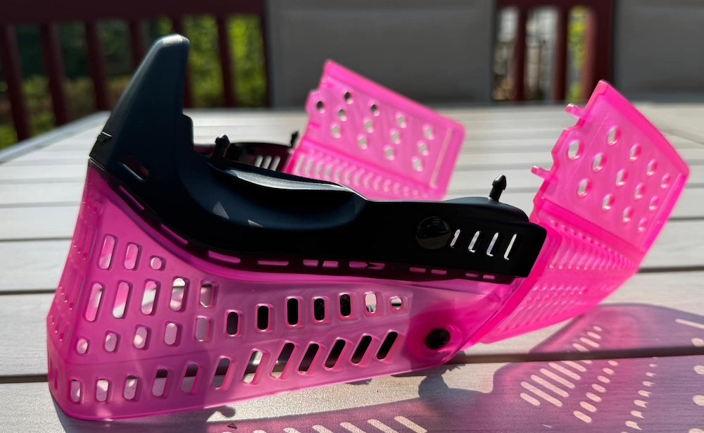 Nuclear Translucent Pink JT Proflex Facemask Bottom and Ears