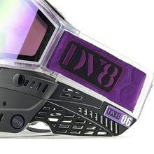 Load image into Gallery viewer, DV8 Custom Clear and Black Proflex: Numbered Jewel - Purple - Full Goggle Build
