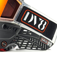 Load image into Gallery viewer, DV8 Custom Clear and Black Proflex: Numbered Jewel - Red - Full Goggle Build
