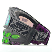 Load image into Gallery viewer, DV8 Customer Lime Green and Purple Flex 8 - full goggle build
