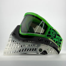 Load image into Gallery viewer, DV8 Custom Lime Green and Clear Proflex w/ V3s and THINs - Full Goggle Build
