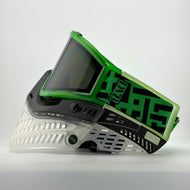 DV8 Custom Lime Green and Clear Proflex w/ V3s and THINs - Full Goggle Build