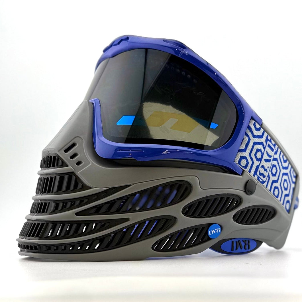 DV8 Custom Battleship Gray Flex 8: Sapphire and Gray - Full Goggle Build