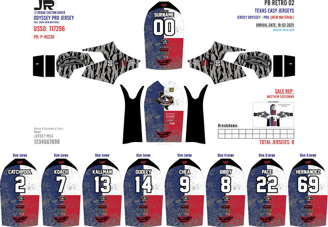 Texas Easy Company Jersey Reorders