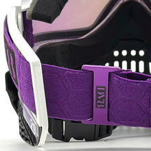 Load image into Gallery viewer, DV8 Custom White and Black Proflex: Numbered Jewel - Color Accents - Full Goggle Build
