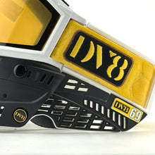 Load image into Gallery viewer, DV8 Custom White and Black Proflex: Numbered Jewel - Color Accents - Full Goggle Build
