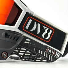 Load image into Gallery viewer, DV8 Custom White and Black Proflex: Numbered Jewel - Color Accents - Full Goggle Build
