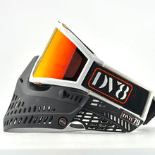 Load image into Gallery viewer, DV8 Custom White and Black Proflex: Numbered Jewel - Color Accents - Full Goggle Build
