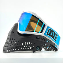 Load image into Gallery viewer, DV8 Custom White and Black Proflex: Numbered Jewel - Color Accents - Full Goggle Build
