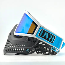 Load image into Gallery viewer, DV8 Custom White and Black Proflex: Numbered Jewel - Color Accents - Full Goggle Build
