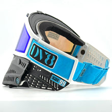Load image into Gallery viewer, DV8 Custom White and Black Proflex: Numbered Jewel - Color Accents - Full Goggle Build
