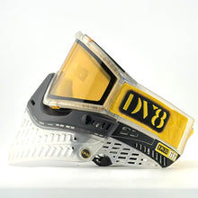 Load image into Gallery viewer, DV8 Custom Black and Clear Proflex: Numbered Jewel - Color Accents - Full goggle builds
