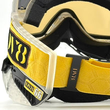 Load image into Gallery viewer, DV8 Custom Black and Clear Proflex: Numbered Jewel - Color Accents - Full goggle builds
