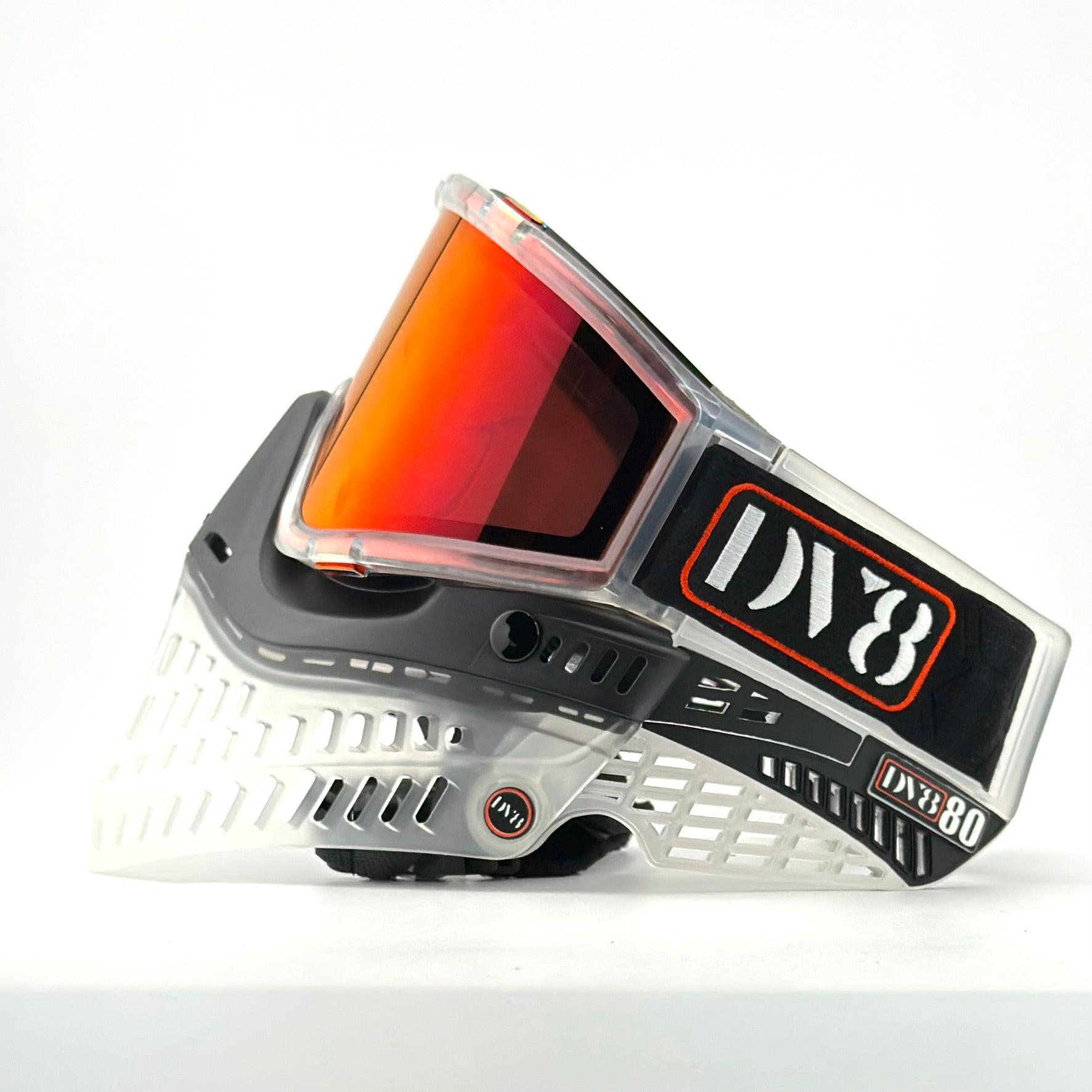 numbered goggles DV8 Custom Black and Clear Proflex: Numbered Jewel - Color Accents