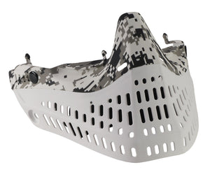 Digital Snow Camo Facemask with magnetic chin strap - white