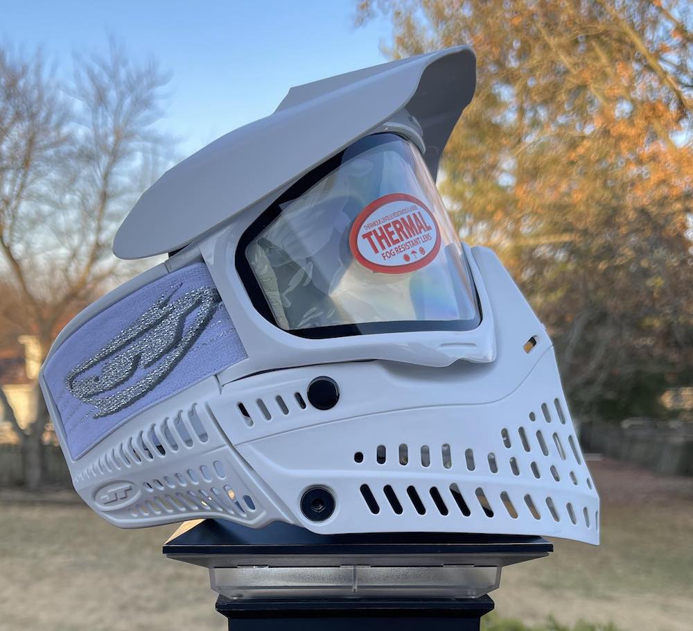 White JT Proflex Goggles with Silver Glitter Strap