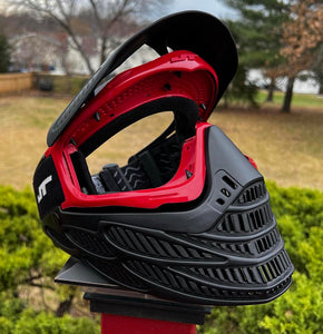 Blood Red and Black JT Flex 8 Paintball Mask