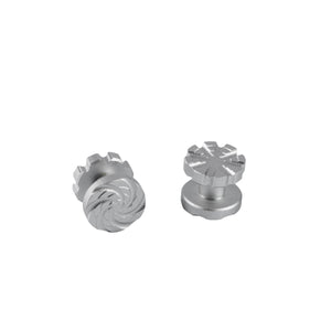 HK Machined Goggle Screw Set "Cyclone" Silver