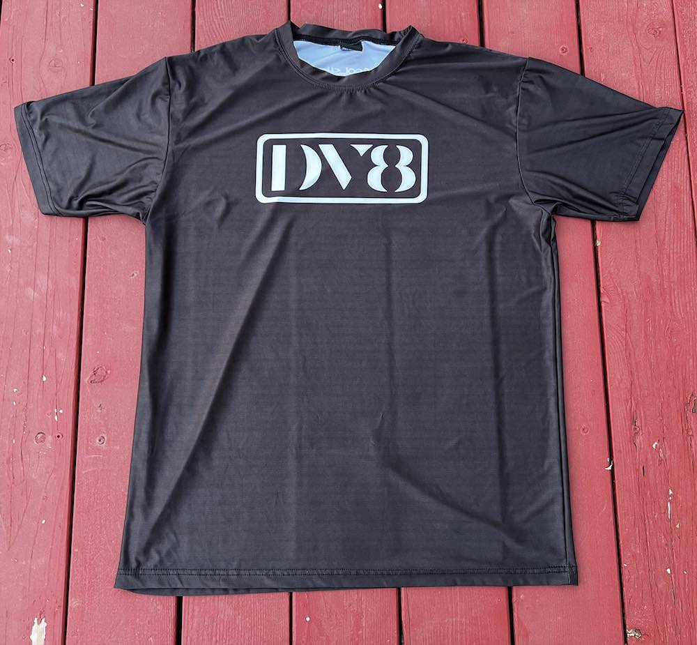 DV8 Stretchy Soft Shirt - Black with white logo