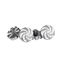 Load image into Gallery viewer, HK Machined Goggle Screw Set &quot;Cyclone&quot; Silver
