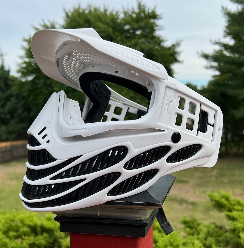Reverse White with White Frame JT Flex 8 – Paintball Retro