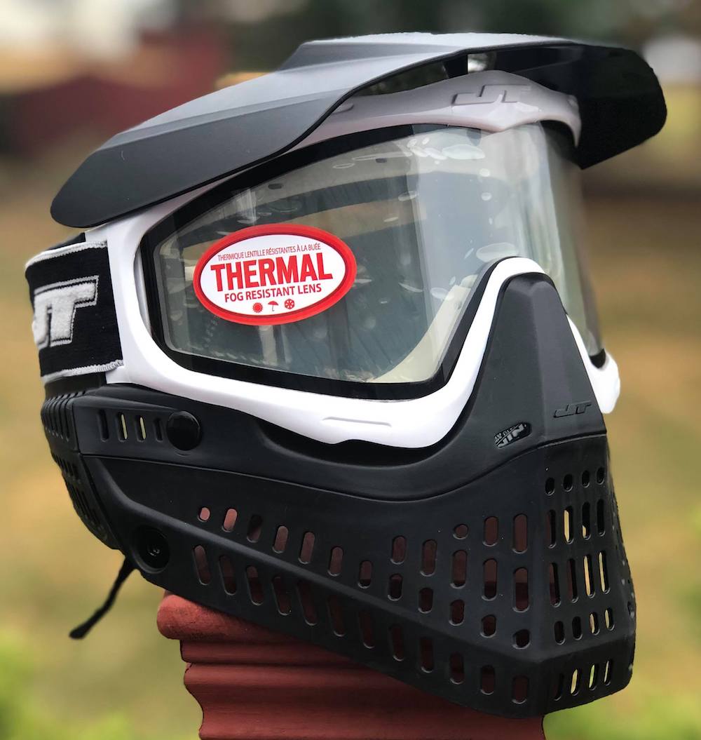 Black JT Proflex with White Frame - Paintball Mask – Paintball Retro