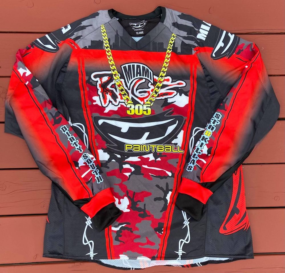 激レア JT Racing Paintball ゲームシャツ メキシコ メッシュ JT Miami Rage Jerseys – Paintball Retro