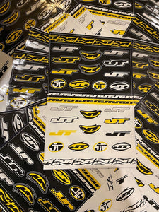 JT Black and Yellow Sticker Sheets (2)